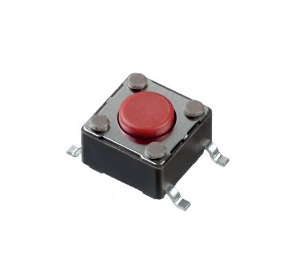 APEM Red Tact Switch, SPST 50mA 5mm Surface Mount