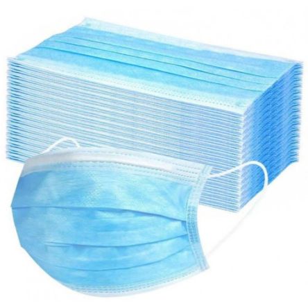 SAM 82-38 Blue, White Disposable Face Mask For Surgical, One Size