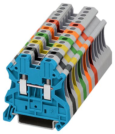 Siemens 8WH Reihenklemmenblock Orange, 4mm², 1 KV / 32A, Schraubanschluss