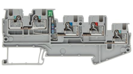 Siemens Borne Enchufable Macho Sentron De 5 Vías, Para Cable De 1,5 Mm², 13.5A, 250 V, Abrazadera, De Color Gris