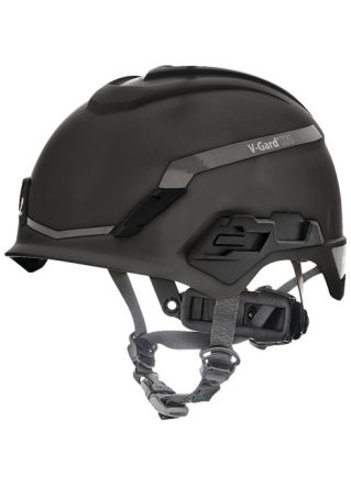 MSA Safety V-Gard H1 Schutzhelm, Mit Kinnriemen, Verstellbar, HPPE Schwarz