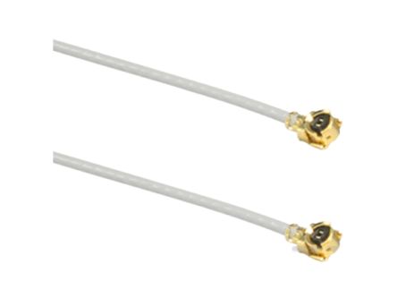 TE Connectivity Cable Coaxial UFL, 50 Ω, Con. A: U.FL, Macho, Con. B: U.FL, Macho, Long. 100mm Gris