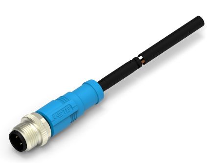 TE Connectivity Konfektioniertes Kabel Stecker Gerade / M12, Länge 1.5m