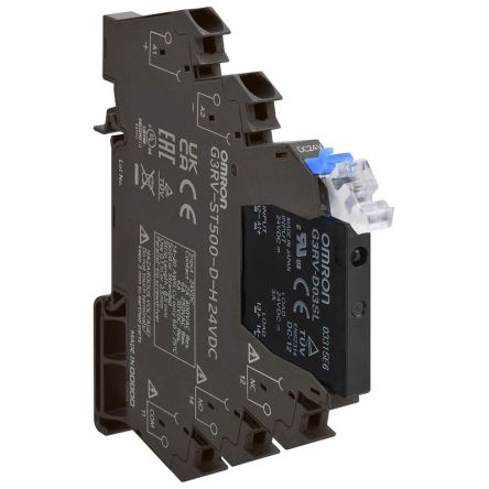 Omron G3RV-ST Halbleiter-Interfacerelais, 3 A Max., DIN-Schienen 21,6 V Min. 26,4 Vdc Max. / 24 V Ac/dc Max. 8.4mA