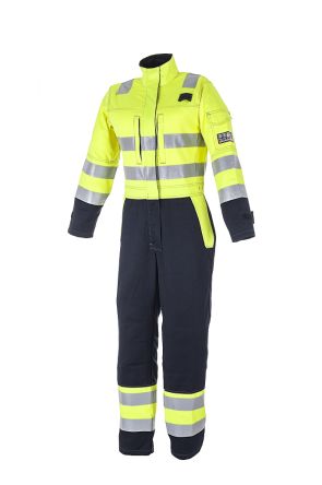 Liscombe Warnschutz-Overalls, 8, Wiederverwendbar,, Gelb/Marineblau, Reflektierend