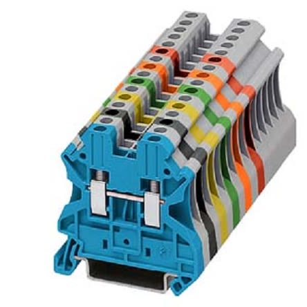 Siemens 8WH DIN-Schienen Reihenklemme Gelb, 2.5mm², 1 KV, Schraubanschluss