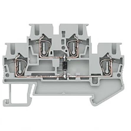 Siemens 8WH DIN-Schienen Reihenklemme Doppelstock Grau, 2.5mm², 250 V, Feder