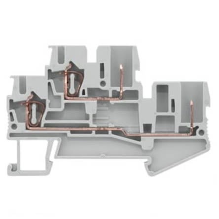 Siemens 8WH DIN-Schienen Reihenklemme Doppelstock Grau, 2.5mm², 500 V, Feder