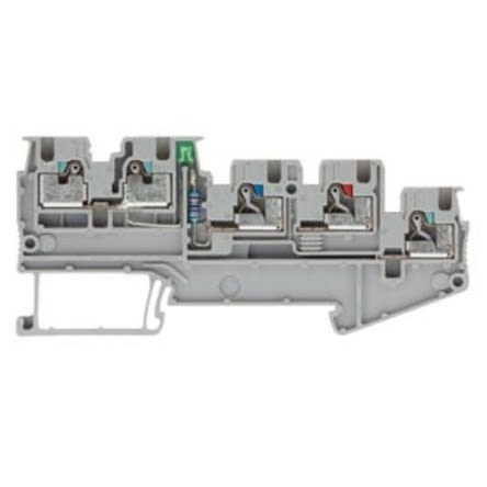 Siemens 8WH DIN-Schienen Reihenklemme 4 Grau, 1.5mm², 250 V, Steckanschluss