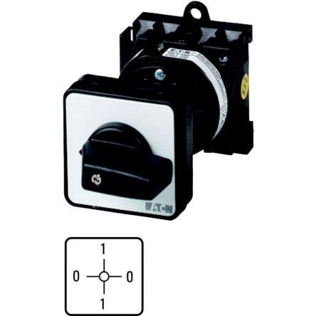 Eaton, 2P 4 Position 90° On-Off Cam Switch, 690V (Volts), 20A, Toggle Actuator