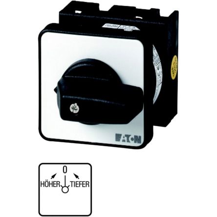 Eaton, 2P 3 Position 45° On-Off Cam Switch, 690V (Volts), 20A, Short Thumb Grip Actuator