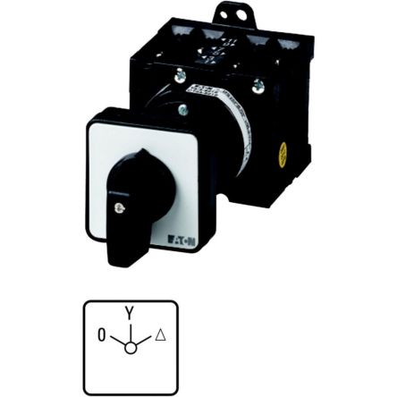 Eaton T0 Nockenschalter, 3-polig / 20A, 690V (Volts), 3-phasig, 8-Stufen, 60°-Wurfwinkel