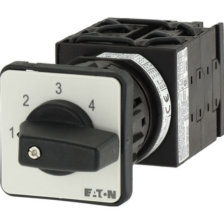 Eaton, 1P 5 Position 45° On-Off Cam Switch, 690V (Volts), 20A, Toggle Actuator