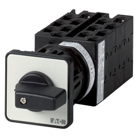Eaton, 14P 2 Position 90° Changeover Cam Switch, 690V (Volts), 20A, Short Thumb Grip Actuator