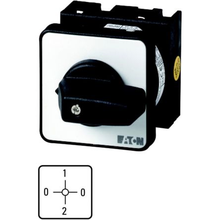 Eaton Moeller Series T0 Nockenschalter, 1-polig / 20A, 690V (Volts), 3-phasig, 2-Stufen, 90°-Wurfwinkel