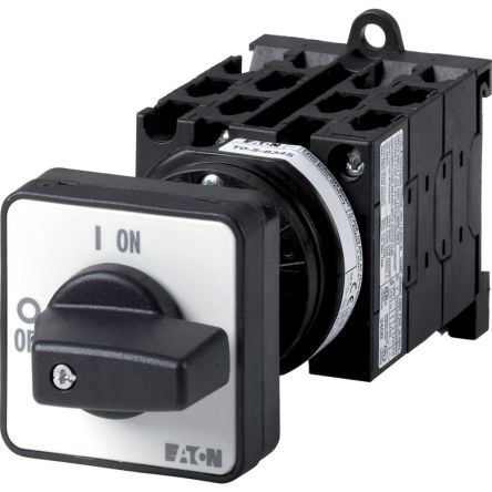 Eaton, 5P 2 Position 90° Changeover Cam Switch, 690V (Volts), 20A, Short Thumb Grip Actuator