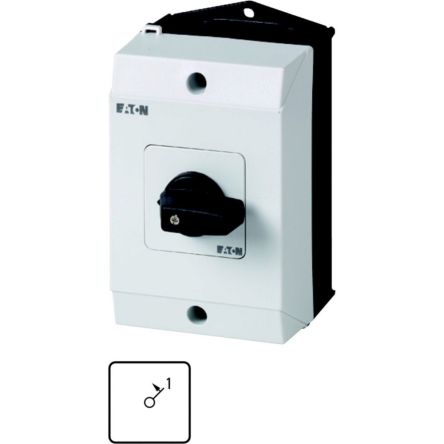 Eaton Moeller Series T0 Nockenschalter, 1-polig / 20A, 690V (Volts), 2-Stufen, 45°-Wurfwinkel