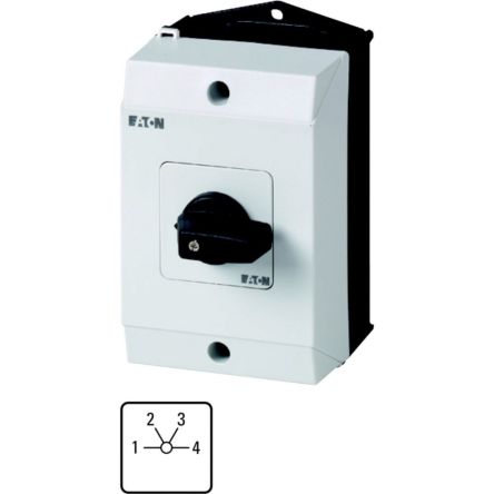 Eaton Moeller Nockenschalter, 1-polig / 20A, 690V (Volts), 4-Stufen, 60°-Wurfwinkel