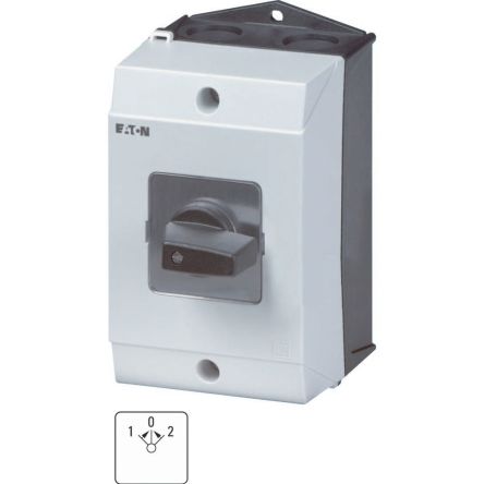 Eaton, 3P 3 Position 45° Changeover Cam Switch, 690V (Volts), 32A, Short Thumb Grip Actuator