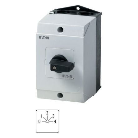 Eaton Interruttore Cam Serie Moeller 222908 T3-4-8262/I2 2P, 5 Posizioni, 32A, 690V (Volts)