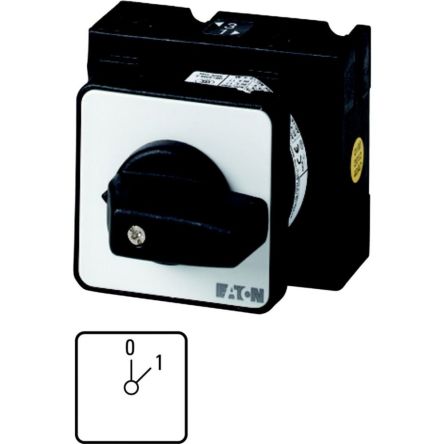 Eaton, 3P 2 Position 45° On-Off Cam Switch, 690V (Volts), 32A, Short Thumb Grip Actuator
