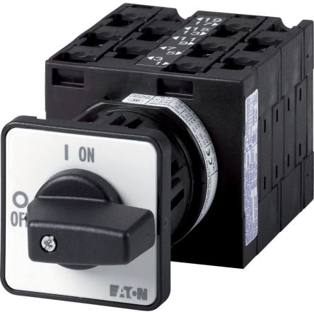 Eaton, 3P 4 Position 45° Multi Step Cam Switch, 690V (Volts), 32A, Short Thumb Grip Actuator