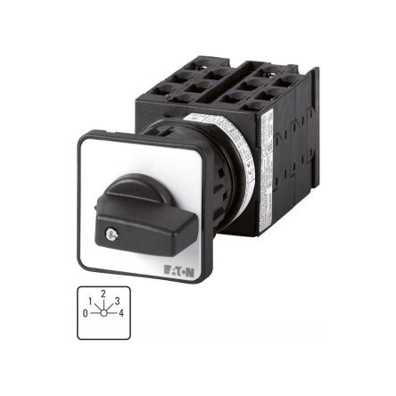 Eaton, 3P 5 Position 45° Multi Step Cam Switch, 690V (Volts), 20A, Toggle Actuator