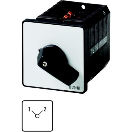 Eaton, 4P 2 Position 90° Changeover Cam Switch, 690V (Volts), 63A, Short Lever Actuator