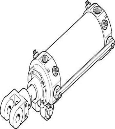 Festo DW 549551 Pneumatikzylinder Doppeltwirkend, Bohrung Ø 50mm / Hub 125mm