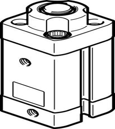 Festo Serie DFSP Klemmzylinder, Kolben-Ø 16mm / Hub 10mm, Bis 10 Bar