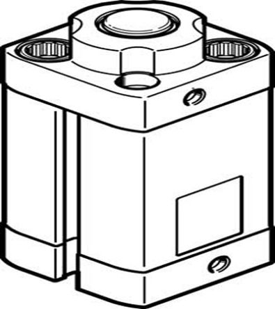 Festo Serie DFSP Klemmzylinder, Kolben-Ø 20mm / Hub 10mm, Bis 10 Bar