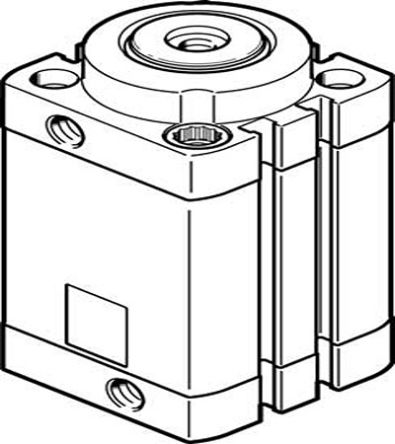 Festo Serie DFSP Klemmzylinder, Kolben-Ø 40mm / Hub 20mm, Bis 10 Bar