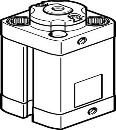 Festo Serie DFSP Klemmzylinder, Kolben-Ø 20mm / Hub 15mm, Bis 10 Bar