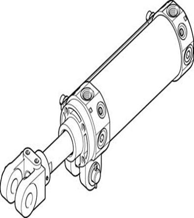 Festo DW 558111 Pneumatikzylinder Doppeltwirkend, Bohrung Ø 63мм / Hub 150мм