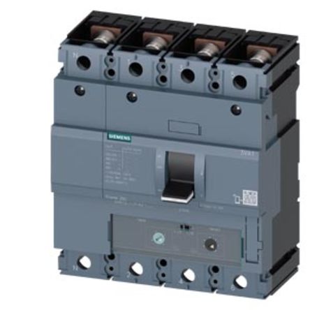 Siemens SENTRON 3VA1, Leistungsschalter MCCB 4-polig, 160A / Abschaltvermögen 70 KA, DIN-Hutschiene