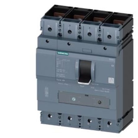 Siemens SENTRON 3VA1, Leistungsschalter MCCB 4-polig, 400A / Abschaltvermögen 110 KA, Fest