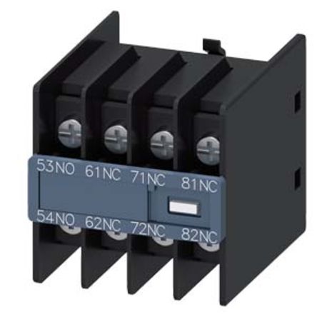 Siemens 3RH2 Hilfsschalterblock 4-polig SIRIUS, 1 NO (Schließer) + 3 NC (Öffner) Schnappmontage