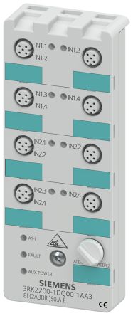 Siemens 3RK2200 Digitales E/A-Modul Für Digitale E/A-Module, IP67 - K20 Digital IN DI-E/A-Modul IP67 - K20, 108 X 20 X
