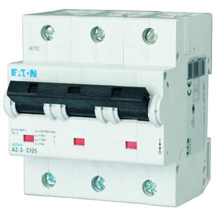 Eaton Moeller MCB Leitungsschutzschalter Typ B, Pol 3 63A 400V, Abschaltvermögen 25 KA AZ