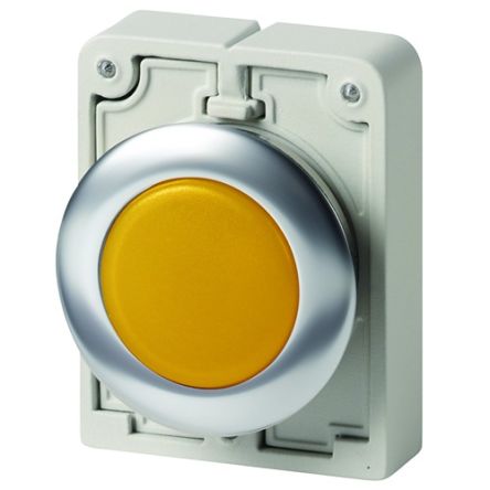 Eaton Leuchtmelder, Leuchtmelder-Frontelement RMQ-Titan Moeller 250V Gelb, Ausschnitt-Ø 30mm Tafelmontage IP66, IP67,