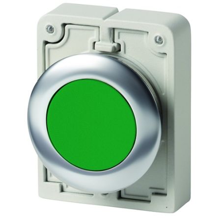 Eaton Interruptor De Botón Pulsador Moeller, Color De Botón Verde, Acción Momentánea, Montaje En Panel, IP66, IP67, IP69