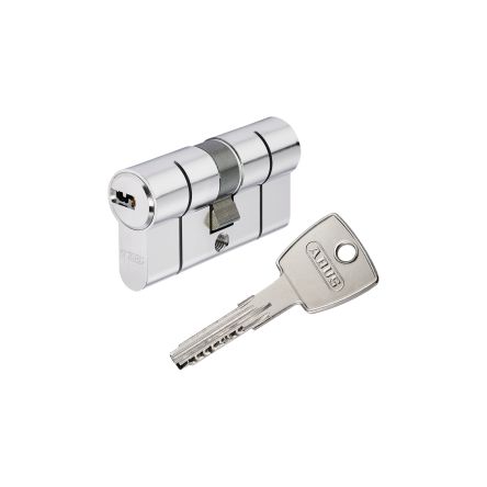 ABUS Cerradura De Leva D66N 30/30 H-BOX De Latón, Acabado Latón Chapado En Níquel, Euro, 30/30