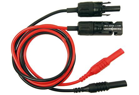 RS PRO Messleitungen Stecker / Buchse, Schwarz, Rot PVC-isoliert 1m, 1kV / 20A