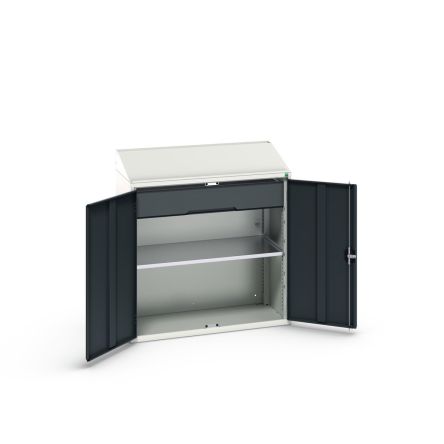 Bott Schrank, Typ Schrank Mit Ablage, Bodenmontage, 2 Tür/en, 1 Regal/e, 1 Schublade/n, Verriegelbar, Stahlblech