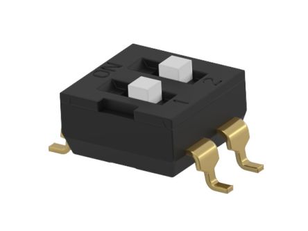TE Connectivity DIL- Und SIL-Schalter Verlängert 2-stellig, 1-poliger Ein/Ausschalter Kupfer 24A, Bis +85°C