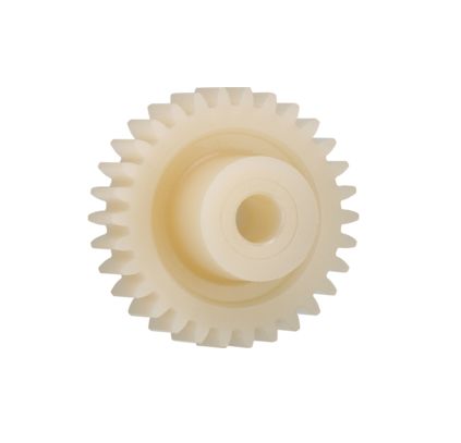 Igus Ingranaggio Cilindrico, Modulo 1, 18 Denti, Passo Ø 18mm, Semigiunto Ø 9mm, Foro Ø 4mm, In Igutek P360