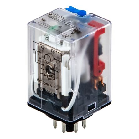 Carlo Gavazzi Plug In Power Relay, 110V Dc Coil, 10A Switching Current, DPDT