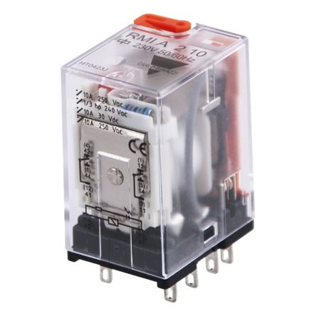 Carlo Gavazzi Monostabiles Relais, Steckrelais 4-poliger Wechsler 5A 230V Ac Spule