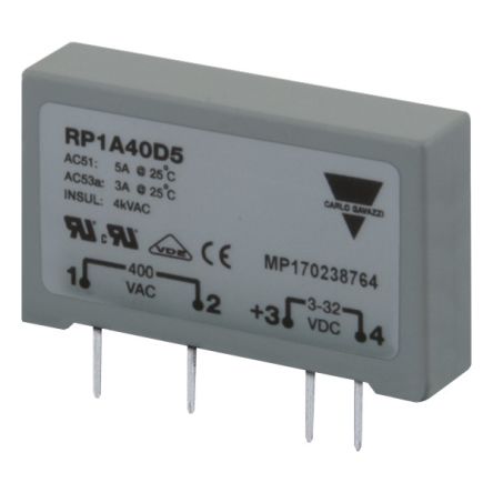 Carlo Gavazzi RP1 THT Halbleiterrelais 230 V AC / 3 A