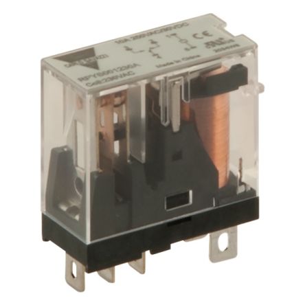 Carlo Gavazzi Monostabiles Relais, Steckrelais 2-poliger Wechsler 10A 24V Ac Spule